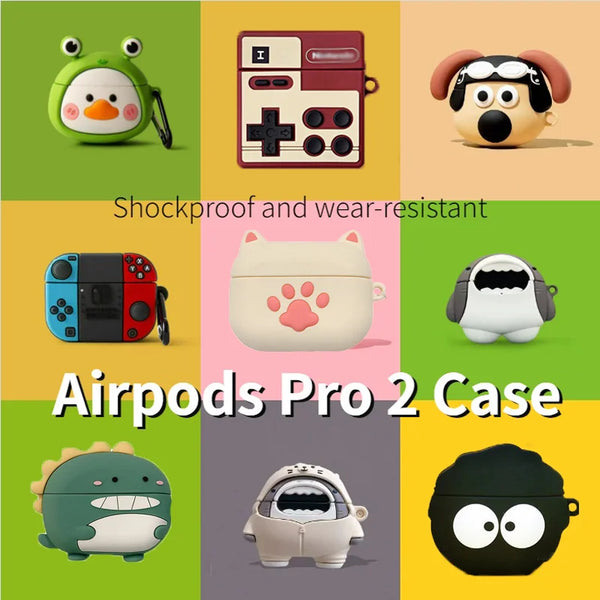 3D Cartoon Earphone Case For AirPods Pro 2 Wireless Headphone Charging Case for Airpods pro2 Bluetooth Headset Silicone Cover