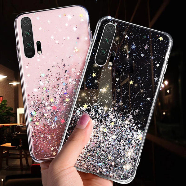 Glitter Luxury Soft Phone Case For Huawei TPU Back Cover Case