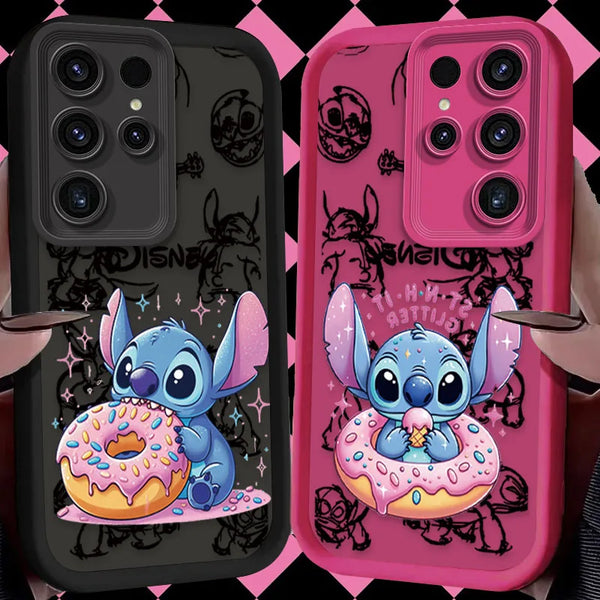 Cute Disney Stitch Dessert Phone Case for Samsung Galaxyccc Silicone Cover