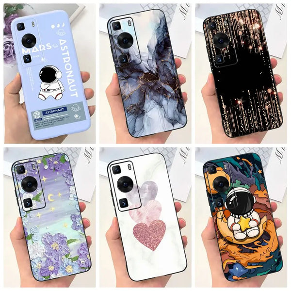 For Huawei P60 4G Case LNA-LX9 Phone Cover New Fashion Marble Astronaut Slim Soft Matte Bumper For Huawei P60 Art Funda