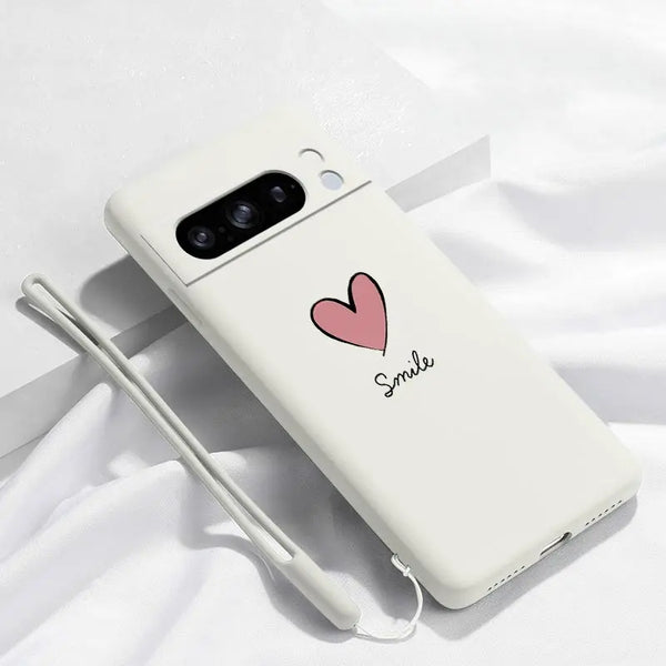 Pixel 8 Pro Simple Love Bracelet Silicone Phone Case For Google Pixel 8Pro 8 8A 5 3XL 3A 4 4A 5 6 6A 7 7A 9 9Pro 9ProXL Cover