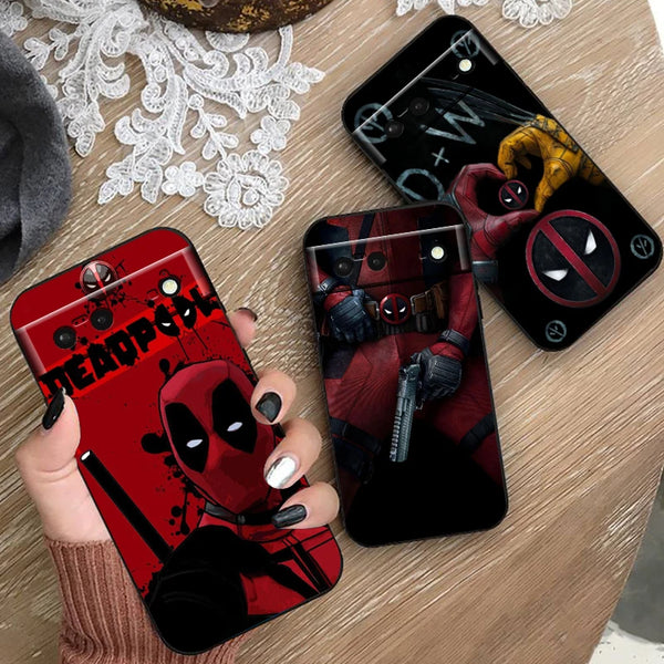 Deadpool Marvel Funny Self For Google Pixel 9 8 7A 7 6A 6 5A 5 4 4A XL 5G Black Silicon Shockproof Shell Cover Phone Case