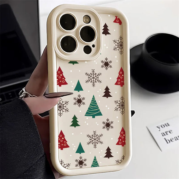 Merry Christmas Phone Case For iPhone 16 Pro Case iPhone 15 14 13 12 11 Pro Max X XR XS 7 8 Plus SE Soft Shockproof Matte Cover