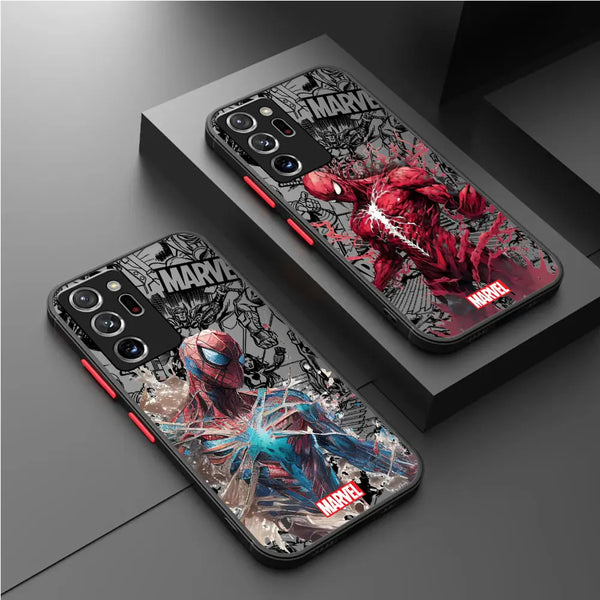 Matte Case for Samsung Galaxy Note Marvel Retro Spiderman Ironman Cover