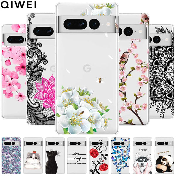 For Google Pixel 7 8 Pro Case Cartoon Clear Soft Silicone TPU Covers for Google Pixel 8 Pro Phone Cases Funda Pixel8 7Pro 8Pro