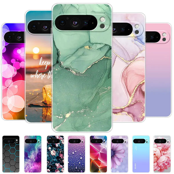 For Google Pixel 9 Pro Case Back Cover for Google Pixel 9 Fashion Shockproof Clear Soft Silicone Phone Case for Pixel 9Pro Coque